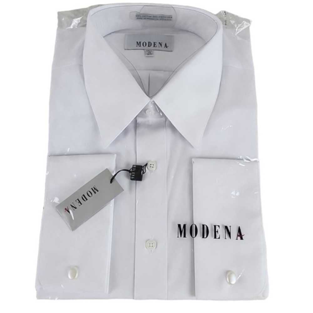 Modena Slim Fit White Dress Shirt